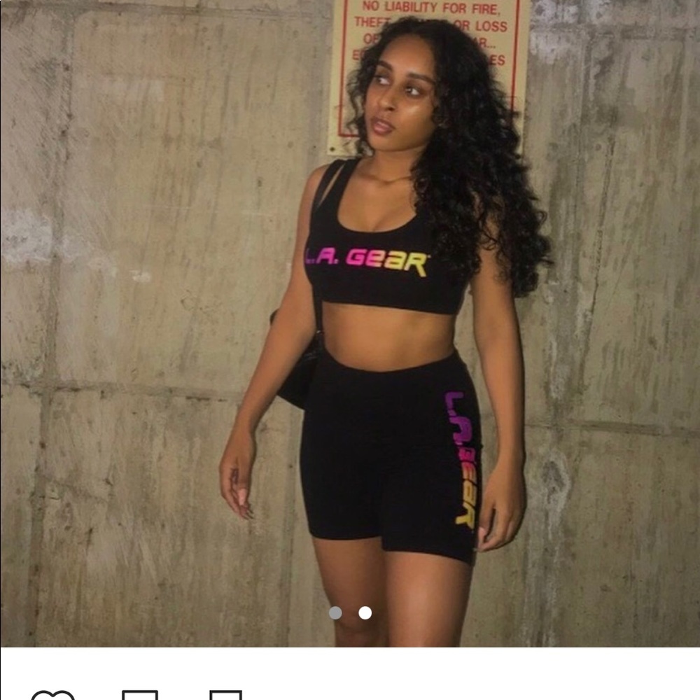 Cotton Biker short and crop top set